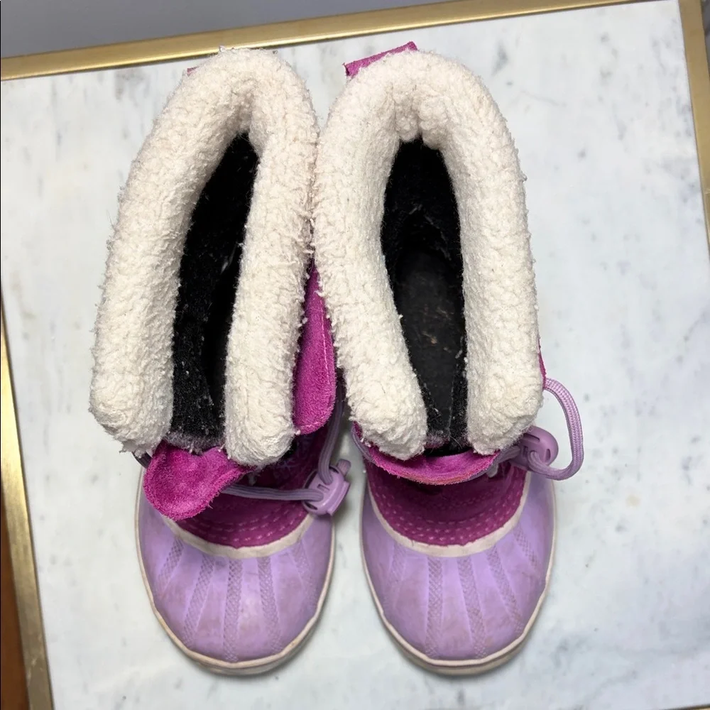 Sorel Girls Snowflake Insulated Fuchsia and Lavender Snow Boots